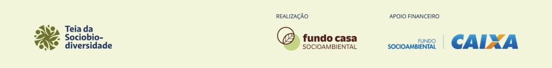Marcas Teia da Sociobiodiversidade, Fundo Casa Socioambiental e Caixa, conforme documento de referência